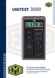 Bestelldaten zum UNITEST 3000 - Eifeler Maschinenbau Gmbh