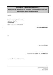 Lieferantenrahmenvertrag (Strom) - Stadtwerke Schüttorf