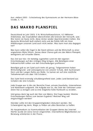 DAS MAKRO PLANSPIEL