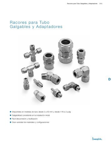 Racores para Tubo Galgables y Adaptadores (MS-01 ... - Swagelok