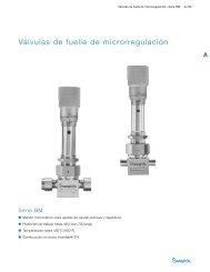 VÃ¡lvulas de Fuelle de MicrorregulaciÃ³n: Serie BM (MS ... - Swagelok