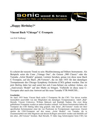 Vincent Bach “Chicago” C-Trompete - Erik Veldkamp