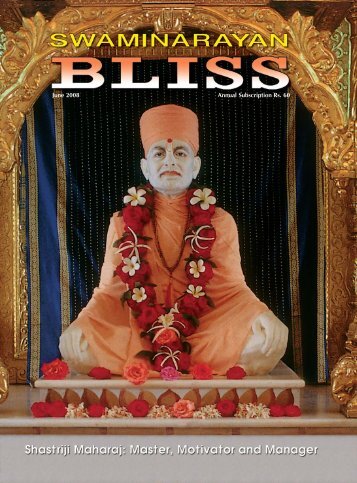 June 2008 Annual Subscription Rs. 60 - Swaminarayan Sanstha