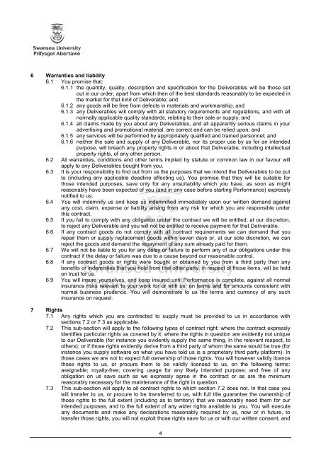 Term and Conditions - Swansea University