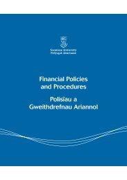 Financial Policies and Procedures PolisÄau a Gweithdrefnau Ariannol