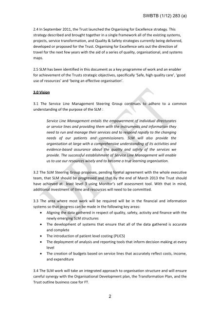 January 2012 - Sandwell & West Birmingham Hospitals