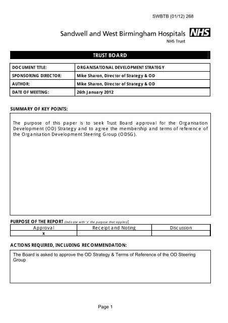 January 2012 - Sandwell & West Birmingham Hospitals