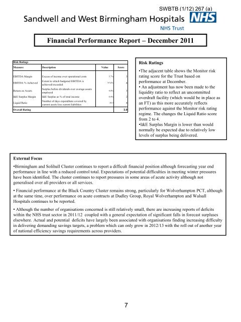 January 2012 - Sandwell & West Birmingham Hospitals