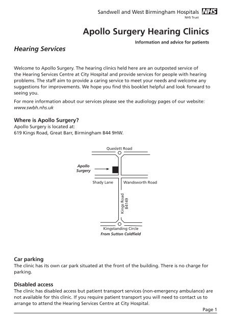 Apollo Surgery Hearing Clinics - Sandwell & West Birmingham ...