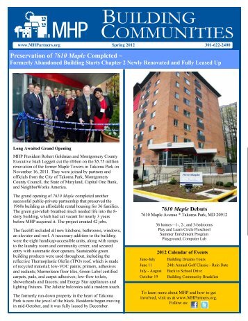 BUILDING COMMUNITIES - Montgomery Housing Partnership