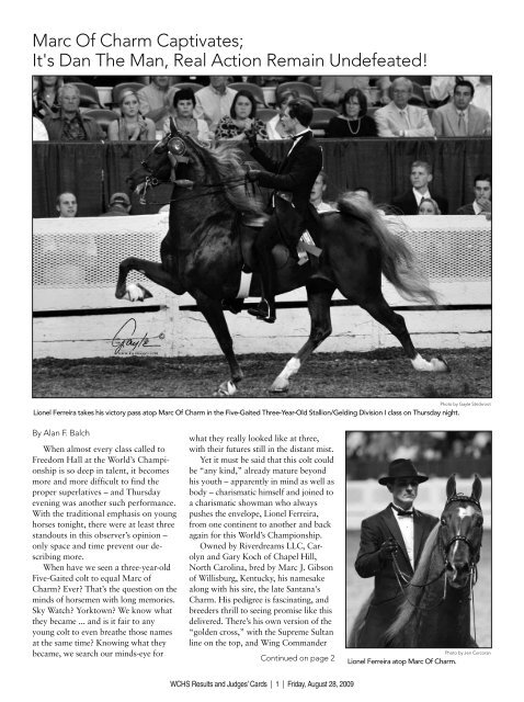 Friday - American Saddlebred Horse Association