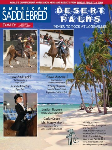 Monday - American Saddlebred Horse Association