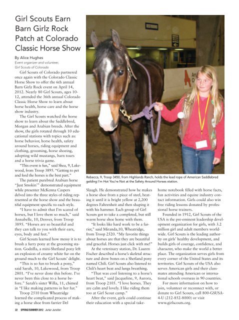 Spring/Summer 2012 - American Saddlebred Horse Association