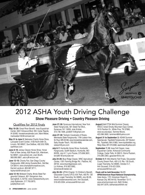 Spring/Summer 2012 - American Saddlebred Horse Association