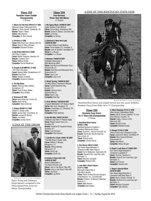SADDLEBRED - American Saddlebred Horse Association