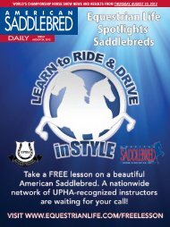 Friday - American Saddlebred Horse Association