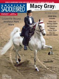 Monday - American Saddlebred Horse Association