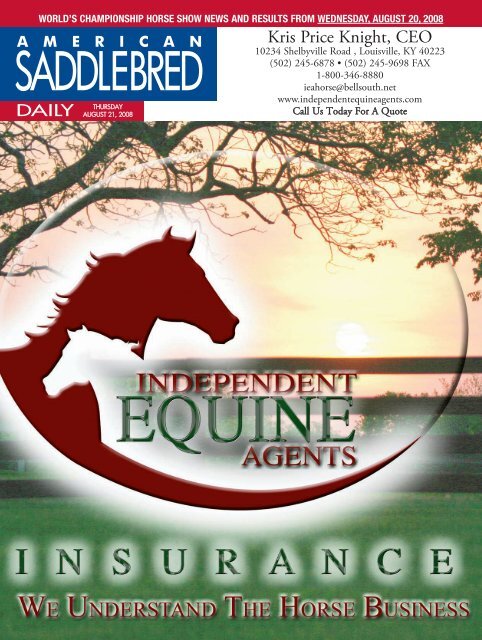 Thursday - American Saddlebred Horse Association