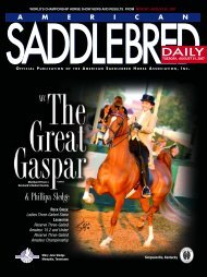 TUESDAY ISSUE - American Saddlebred Horse Association