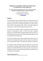 modeling and simulation of multistage flash distillation process