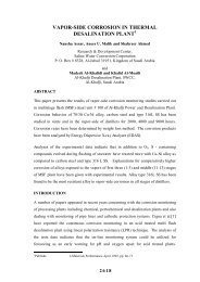 VAPOR-SIDE CORROSION IN THERMAL DESALINATION PLANT