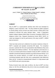 CORROSION PERFORMANCE EVALUATION OF ALLOY AL-6XN