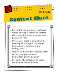 3rd Grade Context Clues Pub