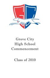 Class of 2010 Grove City High School Commencement