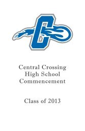 Class of 2013 Central Crossing High School Commencement