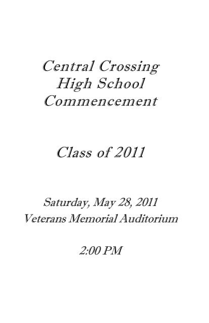 CCHS 2011 Graduation Program interior.indd - South-Western City ...