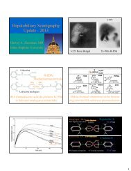 Hepatobiliary Scintigraphy Update - 2013