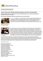 Tag des Ehrenamts: MinisterprÃ¤sident Oettinger Ã¼berreicht ...
