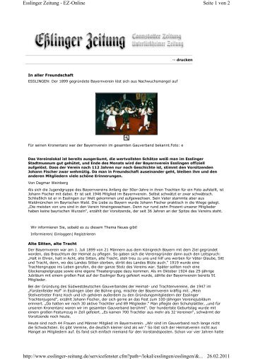 Esslinger Zeitung: AuflÃ¶sung Bayernverein Esslingen 2