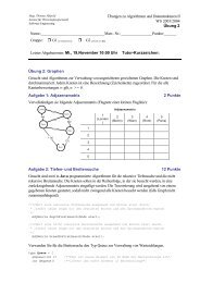 Übungen zu Algorithmen und Datenstrukturen II WS 2003/2004 ...