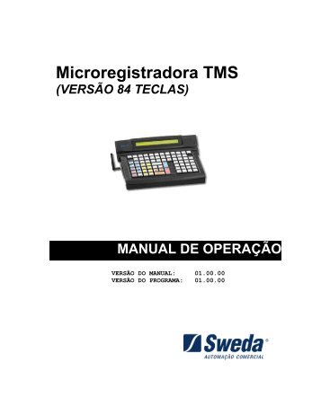 Manual de OperaÃ§Ã£o 84 Teclas - VersÃ£o PAF-ECF - Sweda