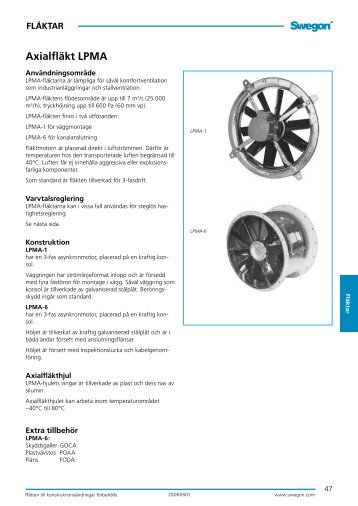 Axialfläkt LPMA - Swegon