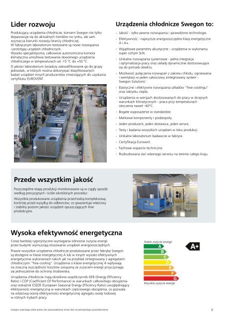 Pobierz katalog - Agregaty chłodnicze i pompy ciepła (pdf) - Swegon