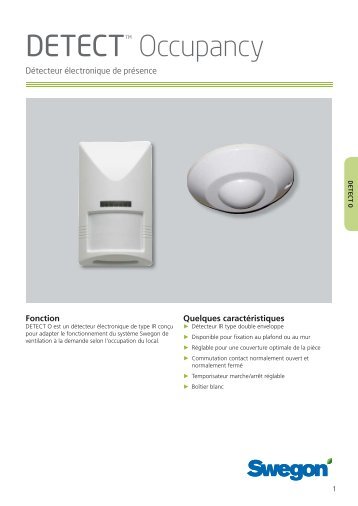 DETECTTM Occupancy - Swegon