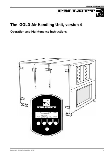 The GOLD Air Handling Unit, version 4 - Swegon