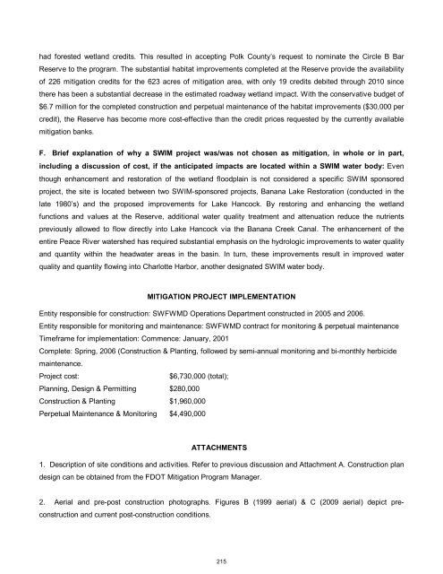 2012 FDOT Mitigation Plan - Southwest Florida Water Management ...