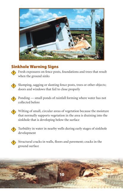 Sinkhole Brochure - Southwest Florida Water Management District