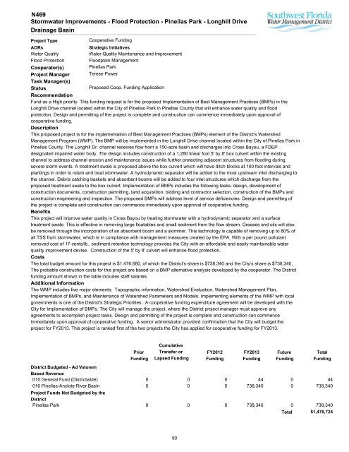 Tampa Bay Region - Southwest Florida Water Management District