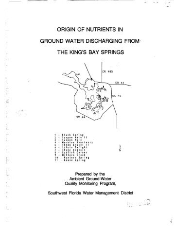 origin of nutrients in ground water discharging from - Southwest ...