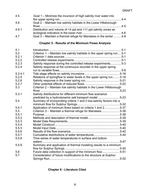 The Determination of Minimum Flows for Sulphur Springs, Tampa