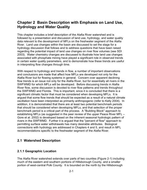 Alafia River Minimum Flows and Levels - Southwest Florida Water ...