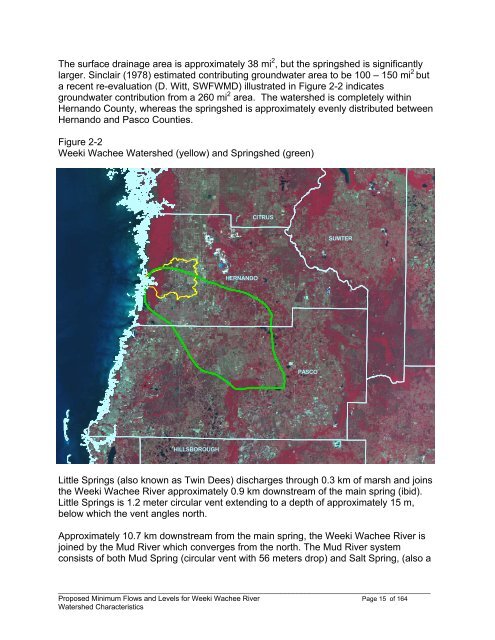 Weeki Wachee River System Recommended Minimum Flows and ...