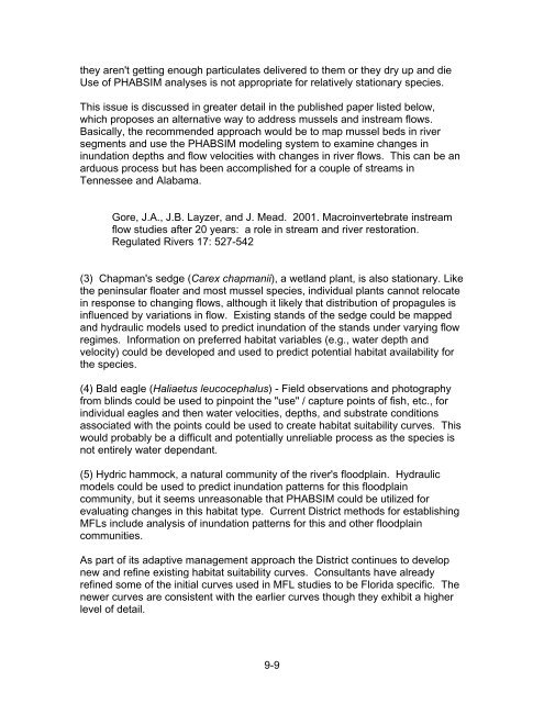 Chapter 1 Minimum Flows and Levels - Southwest Florida Water ...