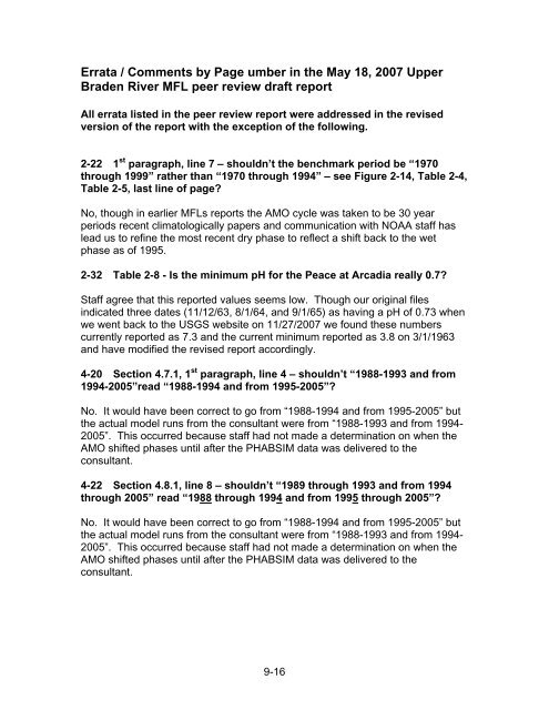 Chapter 1 Minimum Flows and Levels - Southwest Florida Water ...