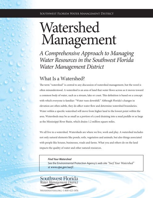 Watershed Management - Southwest Florida Water Management ...