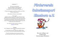 Die erste Auflage vom Förderverein Schwimmsport Elmshorn